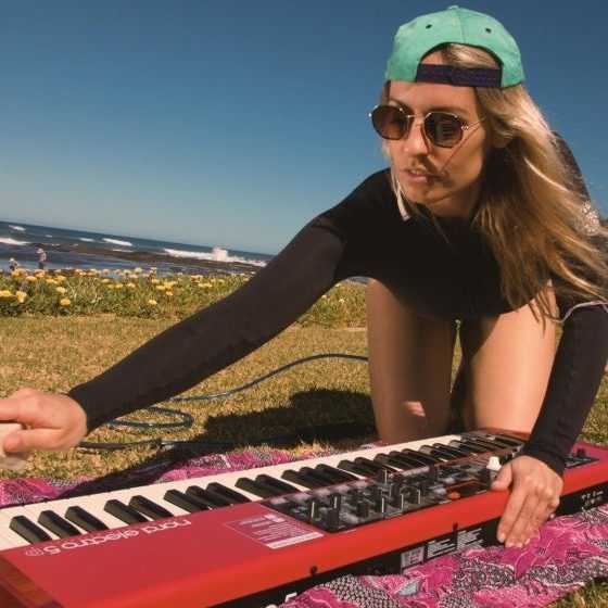 Freyja Garbett’s surfing and song Project ‘Music From The Waves’