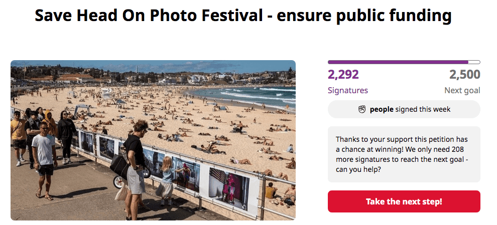 Campaign Petition to Save Head On Photo Festival